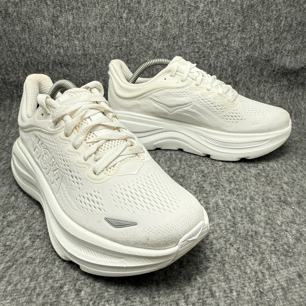Hoka One One Clifton 9 Shoes Womens Size 5B White Mesh Road Running 1127896 EHR